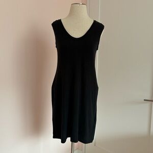 Banana Republic Black Sleeveless Scoop Tank Tee Shirt Dress Petite size Small